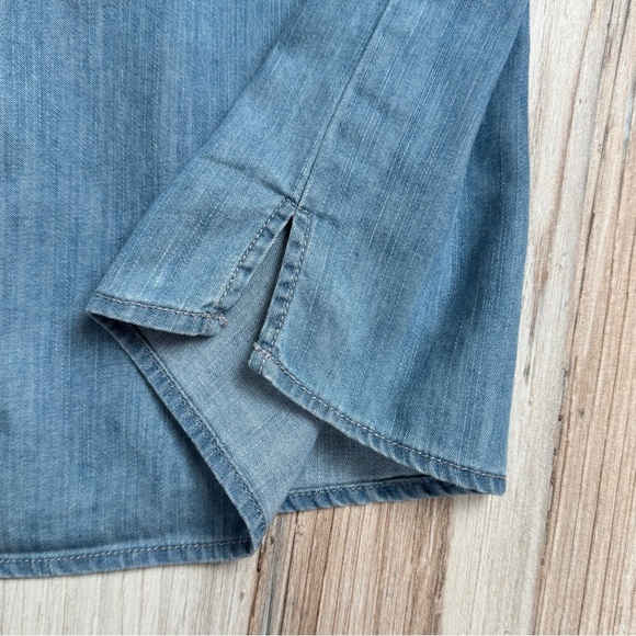 Vince Camuto Summer Bloom Chambray Embroidered Tank Top Size XL - Picture 6 of 11